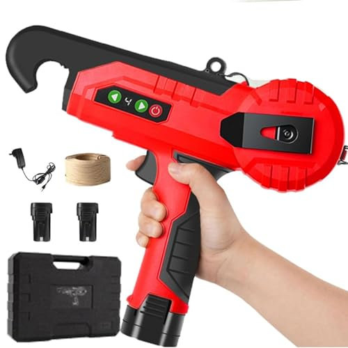 Oiyekntd Bindemaschinen-Bandwerkzeug, elektrische Pflanzenbindemaschine, Garten-Weinberg-Bindebandmaschine für Trauben, Himbeeren, Tomaten, maximaler Bündeldurchmesser beträgt 2,5 cm