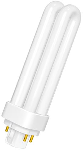 13W G24q-1 Compact Fluorescent Lamp 4 Pin, Cool White 4000K, 850LM, 2U Double Tube Energy Saving Lamp, 220V PLC 840 CFL Light,Non-Dimmable, Suitable for Corridor, Bathroom, Bedroom, Kitchen, 1 Pack