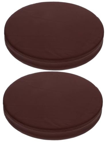 Yardwe 2St Kissen Stuhldicke sitzunterlage Sitzauflage Sitzpolster Sitzmatte für Sofa Computerstuhlauflage Austausch der Barhockersitze Stuhlsitzmatte aus Polyester Schwamm Brown