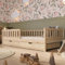 Crazy Pine Kinderbett mit Schublade 100x200cm – Massives Montessori Bodenbett aus Holz mit Rausfallschutz – Sicheres Kleinkindbett – Skandinavisches Design Leichte Montage - Crazy Basic