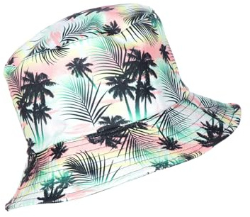 WILBERS & WILBERS - Fischerhut für Erwachsene, sommerliches Motiv, Anglerhut, Sonnenhut, Accessoire für Party Outfit, Festival