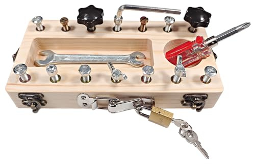 JurciCat Jeux Montessori etabli Enfant Set Tournevis visseuse Enfant Jouets en Bois Jouets éducatifs Cadeaux adaptés aux garçons et aux Filles