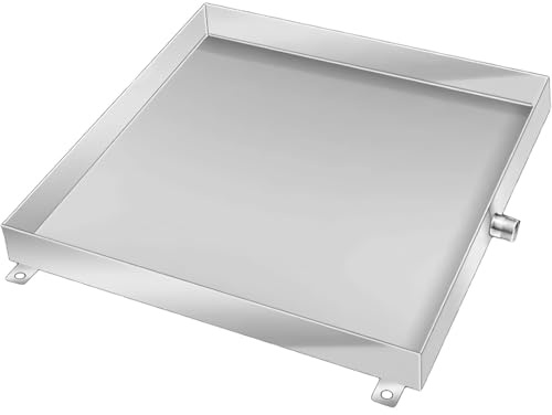 YCYHXJB 304 Edelstahl Wanne, Abtropfschale für Spüle mit Ablaufloch, Ölauffangwanne für Waschmaschinen, Trockner, Geschirrspüler, Kühlschränke(50 * 50cm/20 * 20in)
