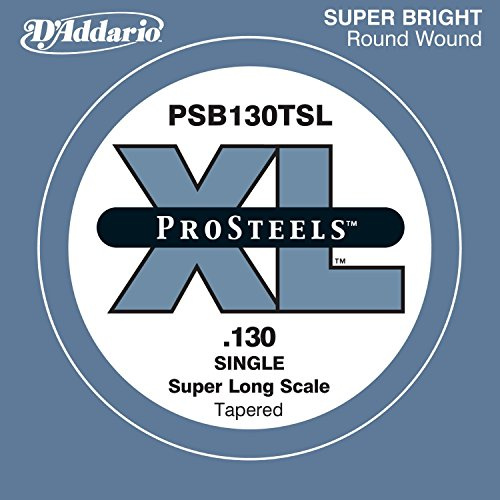 D'Addario PSB130TSL .130 ProSteels Super Long Scale Tapered Single String for Bass Guitar