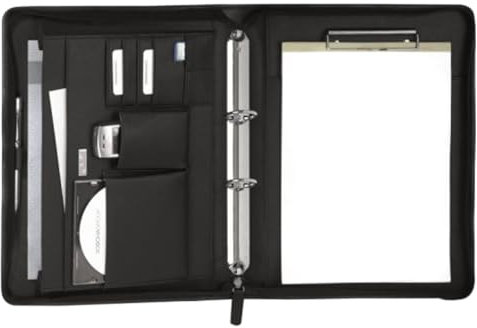 Bodenschatz Schreibmappe schwarz Leder DIN A4