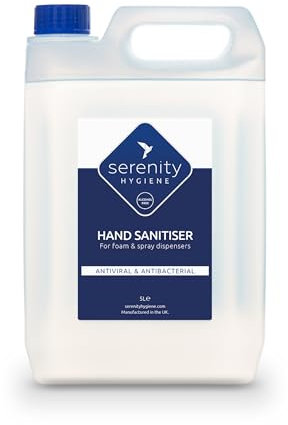 Hand Cleansing Sanitiser Foam, No Alcohol Foaming Hand Sanitizer Dispenser - Unscented - 5 Litre Refill