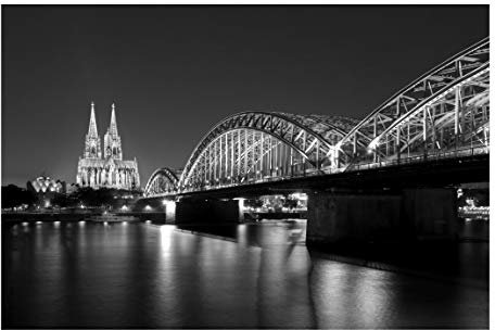 Bilderwelten Köln Fototapete 3D inkl. Kleister 288x190cm - Vliestapete Made in Germany - Fototapete Städte Wohnzimmer - Fototapete Skyline Stadt - Tapete Skyline Schlafzimmer Flur T_1818