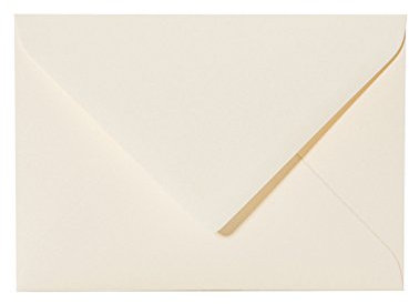Paper24 25 Stück hochwertige Briefumschläge mit Dreieckslasche 80g 14x19 cm, Farbe: 01 zartcreme
