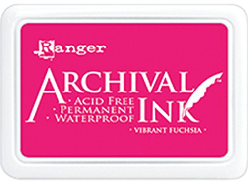 Ranger Archival Stempelkissen Vibrant Fuchsia, Pink, Synthetisches Matrial, Rose, 6.9 x 9.8 x 1.8 cm