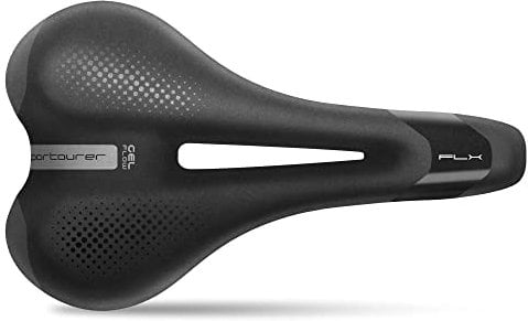 Selle Italia Damen Garda Lady Gel Flow Hi-Viz Fahrradsattel, schwarz, One Size
