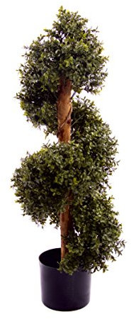 Best Artificial Natural Look - Albero a spirale in legno di bosso topiario con protezione dai raggi UV