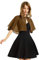 XinQi Damen Soft Chiffon Schal Wraps Shrug für Abendkleid Hochzeit Cape Bolero Flapper Cover Up - Braun - Einheitsgröße