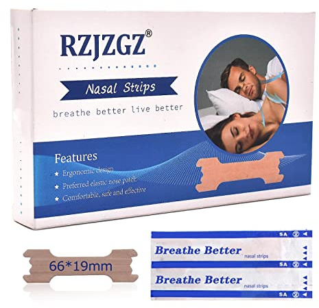 RZJZGZ Nose Strips for Breathing, Breathe Right Nasal Strips,120Pcs,66x19mm | Large Anti Snoring, Breathe Better, Good Sleeping, Nasal Pads