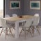 HABITMOBEL Conjunto de Mesa de Comedor Extensible con 6 sillas de diseño Elegante - Medidas: 140-190 cm x 90 cm x 78 cm