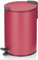 kela Kosmetikeimer Mats, 3 L, Ø 17 cm, Metall, pastellrot, Silent-Close, herausnehmbarer Inneneimer mit Tragehenkel, rutschhemmender Boden, 23618