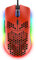 Hoopond M1 Pro Gaming Maus, 69G Honeycomb Shell Extrem leichte kabelgebundene Optical Maus, 6 RGB Farbwechselmodi 6400 DPI 6 Taste Programmierbare USB Computer-Maus für PC/Mac/Laptop /PS4, Rot