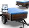 Tarpofix® Anhänger Plane 160 x 110 cm inkl. Planenseil | Anhängerplane Flachplane aus PVC PLANENMATERIAL | Verstärkte HP DDR Anhänger Plane für diverse PKW Hänger | Abdeckplane Anhänger Abdeckung Blau