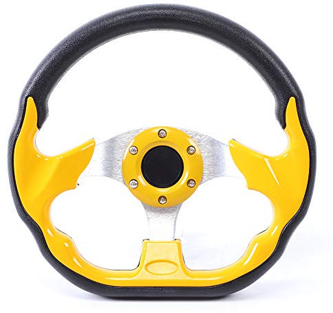 Lenkrad, 320 Mm / 12,5 Zoll Universal-Aluminium-PVC-Auto-Sport-Lenkrad mit Hupenknopf-Zubehör