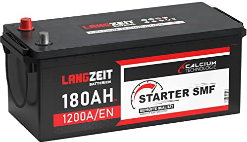 Langzeit LKW Batterie 12V 180Ah 1200A/EN SMF Batterie verschlossen Starterbatterie Schlepper Traktor statt 155ah 170Ah