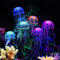 Petalum 6er Pack Jellyfish Dekoration Leuchtente Silikon Quallen mit Saugnapf Aquarium Dekoration Aqua Ornaments für Fisch Tank