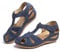 Hitmars Sandalias Mujer Verano Zapatillas Playa Zapatos Cómodos Casuales Cuero Artificial Caminar Antideslizantes D-Azul 41