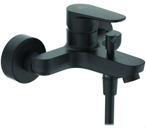 Ideal Standard - Cerafine O Einhebelmischer - Schwarz Seide außen für Badewanne/Dusche