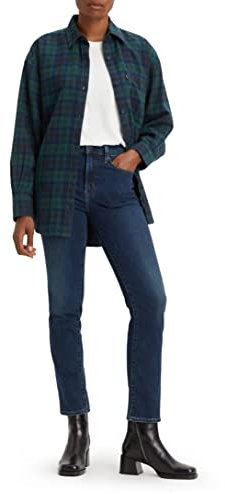 Levi's 724 High Rise Straight, Jeans Donna, Blue Swell, 29W / 34L