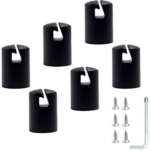 Neikafan 6 Pcs Trampoline Enclosure Pole Cap Replaced Rod Cover Safety Trampoline Groove Design Enclosure Safety Caps Protective Cover for Flat Steel Sheet Top Repair Thumb Caps