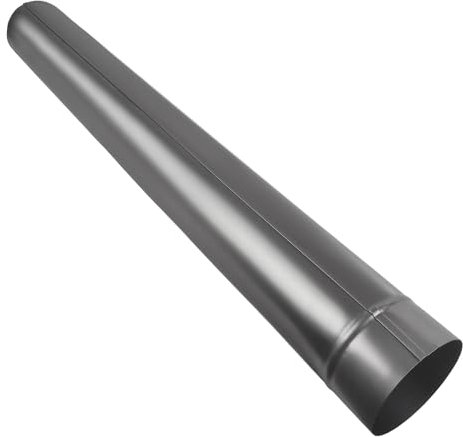 BAUSTER® Ofenrohre Rauchrohr für Kaminöfen Ofenknie Kaminrohr Abgasrohr Rohr ∅150mm Lange 100cm Metall Komponenten des Schornsteinzubehörs