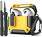 RFUNGUANGO Funda para AirPods de 3ª generación con Kit de Limpieza, Armadura Protectora rígida Militar con Bloqueo para AirPod Gen 3 2021, LED Frontal Visible - Amarillo
