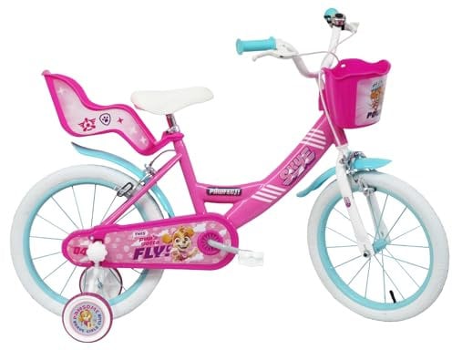 Paw Patrol Babys (Mädchen) Fahrrad, Rosa, Grün, 16 pollici