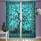 ALOFCART Baum des Lebens Mandala Tapisserie Wandbehang indische Fenster Vorhänge Wandpaneele Boho (Türkis, Twin, 82 x 52 Zoll)