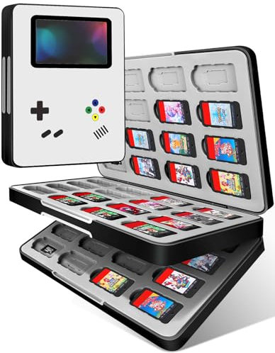 Lotadilo Custodia da gioco per Nintendo Switch con 64 slot per porta giochi e 64 slot per schede SD per Nintendo Switch/Lite/OLED, custodie per carte di gioco portatili retrò per ragazzi bambini