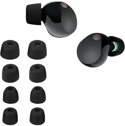 kwmobile 8x Replacement Ear Tips Compatible with Sony WF-1000XM5 / WF-1000XM4 - Set of Silicone Eartips for Earbuds Headphones