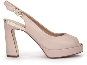 PEDRO MIRALLES Peep Toes en cuir de couleur rose pâle modèle CITTANOVA dans des tons roses. Fabriqué à la main en Espagne, roses, 39 EU