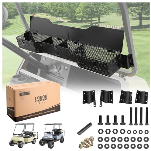 10L0L Dash Storage Box Tray Organizer for 2000-up Club Car DS & Precedent, Black, 10L Capacity