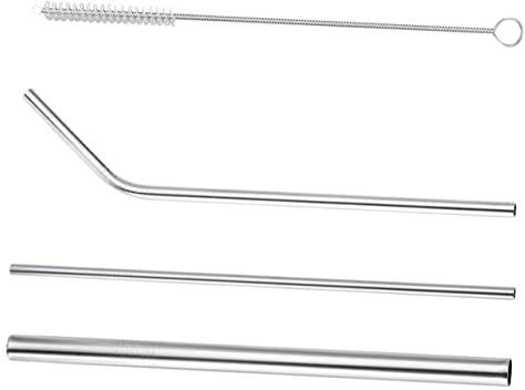 Cabilock 1 Set Cannuccia in Acciaio Inossidabile Scuote Le Cannucce Bere Cannucce Riutilizzabili Spazzola Per La Pulizia Della Tastiera Cannucce D'acciaio Gigante Miscelatore