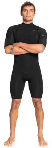 Quiksilver Everyday Sessions Herren Neoprenanzug, 2 mm, Brust-Reißverschluss, Schwarz