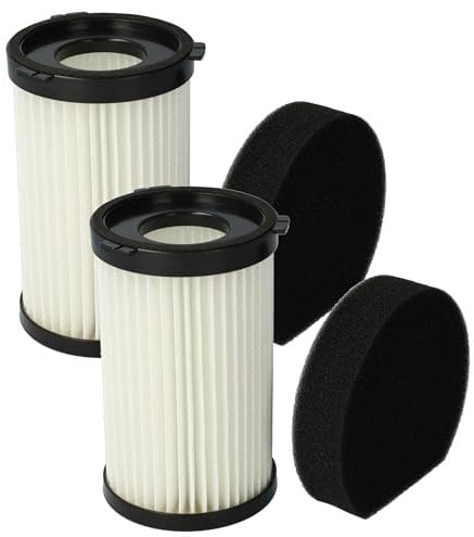 vhbw 2x filtro a lamelle compatibile con DCG BS3070 aspirapolvere portatile, scopa elettrica - Incl. filtro in spugna