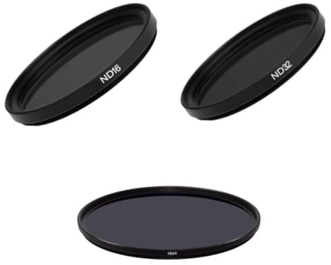 Graufilter-Set für Sony A3000, A5000, A5100, A6000, 55 mm, ND16, ND32, ND64, 4 Stop, 5 Stop, 6 Stops, für Sony A3000, A5000, A5100, A6000, mit Sony E 15 mm f/1.4 G Objektiv