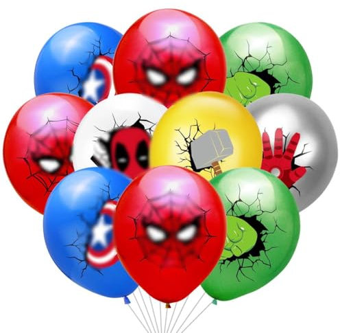 Philoctes Geburtstags Luftballons, 36Pcs Latexballon Bedruckte, Kindergeburtstag Deko, Themed Party Supplies Junge