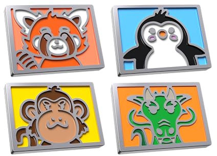 HyperX Badge Pack – Swappable Magnetic Badges, Alloy Rise Compatible, Hard Enamel Material, Keyboard Personalization