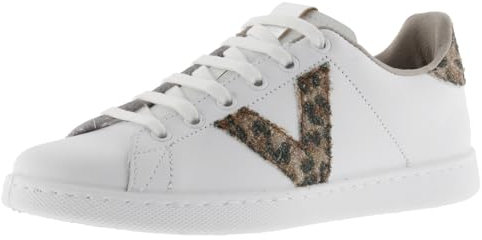 victoria Basket Tenis Piel & Logotipo & Trasera Glitter 1125188 para Mujer Taupe 39