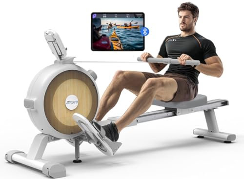 JOROTO Rudergerät für Zuhause, 16 Stufiger Widerstand, Magnetisches Rudergerät mit APP-Steuerung, LCD Display mit Handyhalter, Ideal für Home Gym Fitnessgeräte für Zuhause