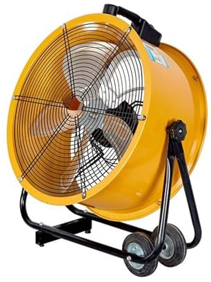 Industrieventilator Standventilatoren Industrieller Standventilator, großes Luftvolumen, Sitzventilator for den Schreibtisch mit Rädern, abnehmbarer gewerblicher Standventilator, werkseitig leistungss