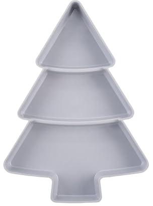 EIOLWJIEO Christmas Tree Shaped Candy Snacks Tray Durable Plastic Plastic Tray for Home Snacks ABS Household Kitchen Supplies, Grey