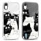 RUMDEY 2 Pack Clear Phone Case for iPhone XR 6.1 inch, Cute Black Cat Aesthetic Pattern Design Protective Soft Slim Shockproof Yellow-Resistant TPU Bumper Cover for Girls Woman-Cat