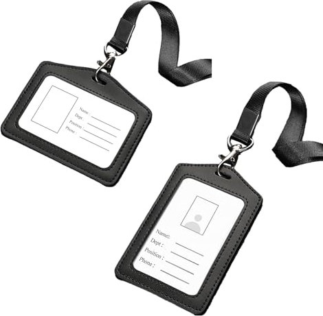 Meekye 1/2 Satz Ausweishülle Schlüsselbänder, Schlüsselband Ausweishalter Kartenhülle Badge Holder für Schlüsselanhänger Kreditkarten ID Karten, Work ID, Studentenausweis, Büro