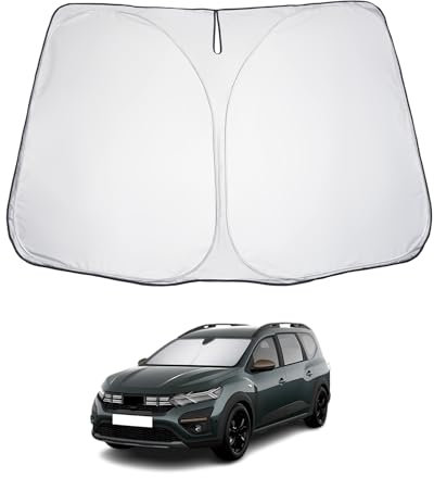 LUWU Compatible con Dacia Sandero 3/Sandero Stepway III/Dacia Jogger 2021-2023 2024 Plegable Protección Solar para Parabrisas Parasol para Coche con Protección Solar y Aislamiento Térmico Accesorios