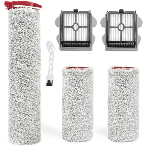 KiimSin Spazzole rullo accessori per Roborock Dyad Pro, Dyad Pro Combo Parti di ricambio aspirapolvere umido e secco, 2 spazzole rullo + 2 Filtro + 1spazzole